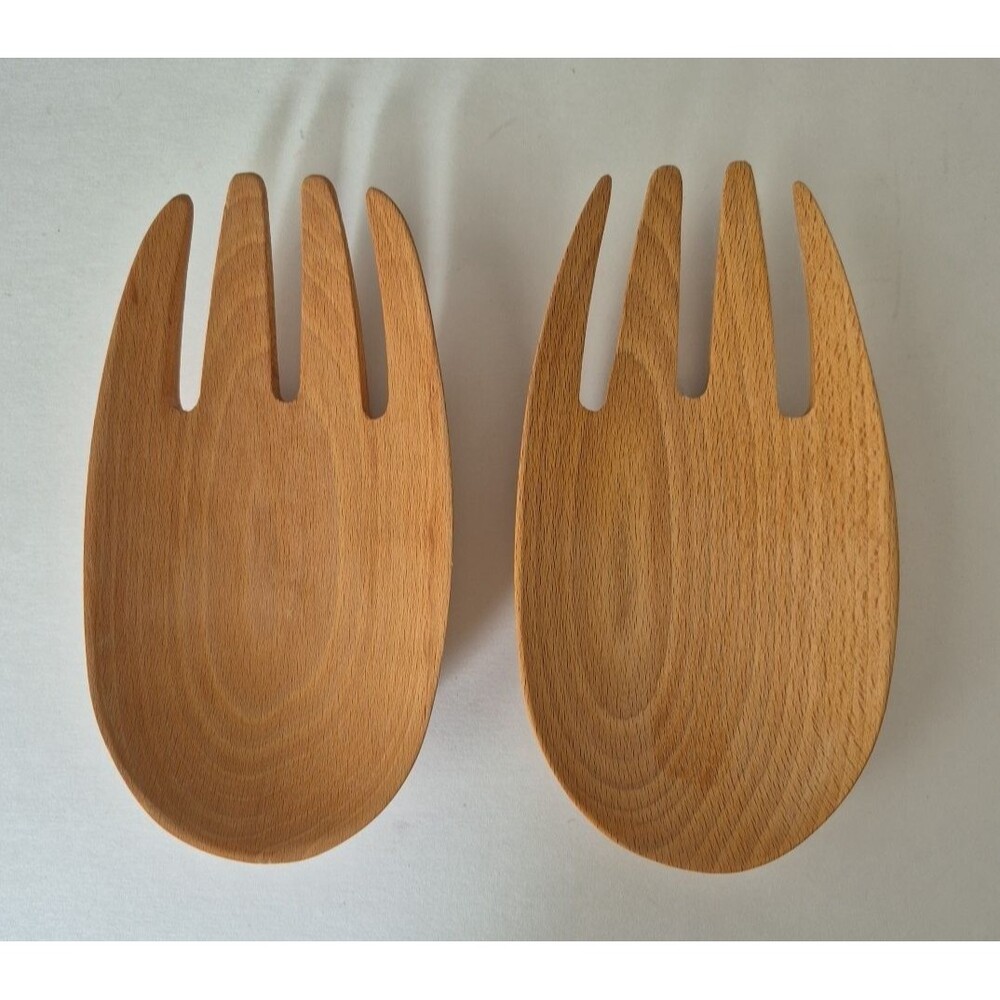Nordstrom Set of 2 Wooden Salad Pasta Fruit Claws Mixing and Serving Hands